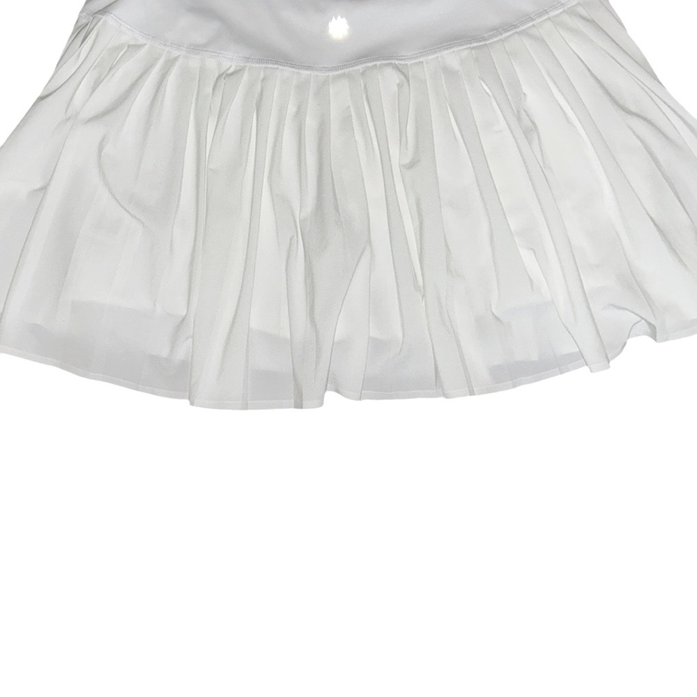 Athleta Advantage White Pleated Tennis Athletic Mini Skort Skirt - M - Picture 9 of 14